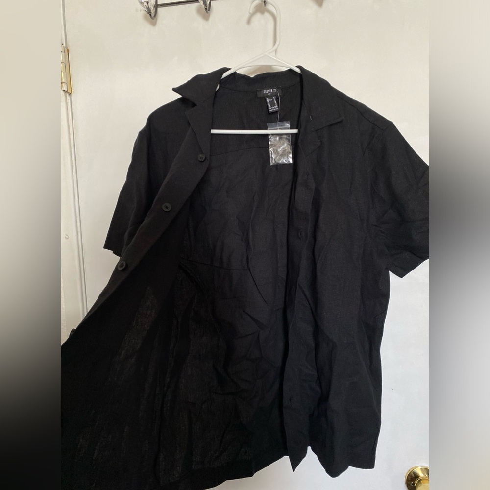 Men’s black button up